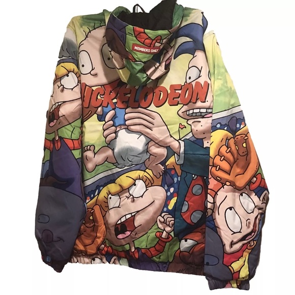 Members Only X Nickelodeon Rugrats Puffer Coat Jacket Men’s Rare Large - Picture 2 of 5